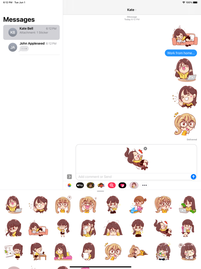 Office Work From Home Stickers