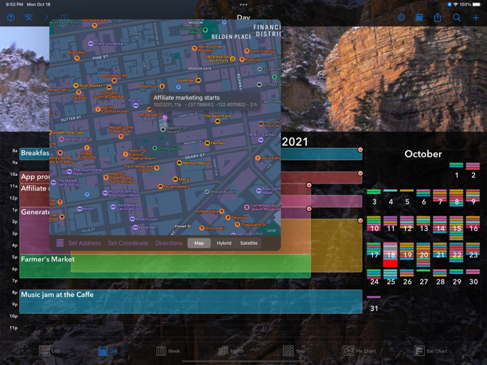 Perspectiva Calendars Charts