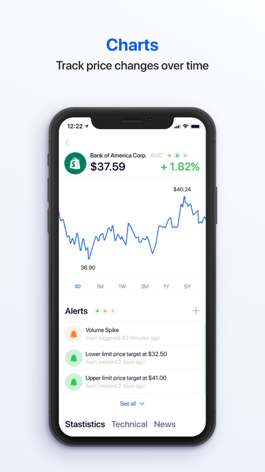 #4. Stock Alarm - Alerts, Tracker (iOS) 由: Stock Alarm, LLC