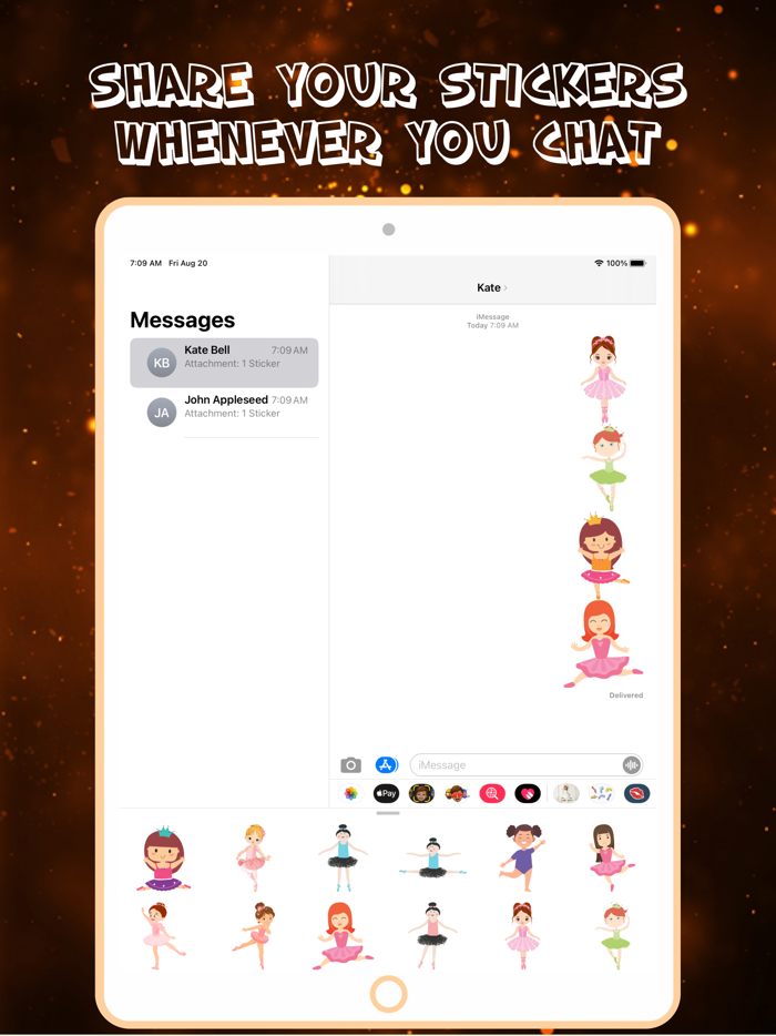 Cute Ballet Girls Stickers