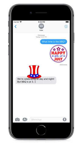 Game screenshot July 4th Fun Stickers hack