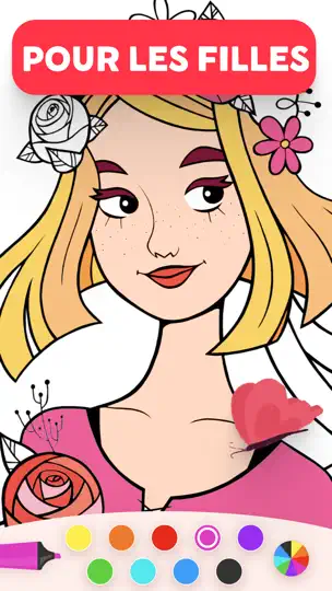 Capture d'écran de Jeux De Coloriage Pour Filles؜ sur iPhone 4