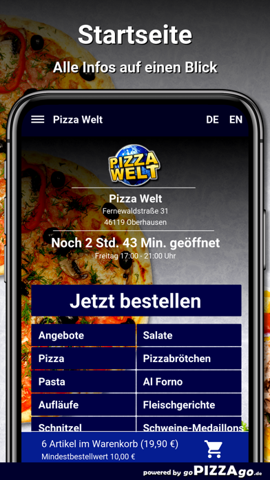 Pizza-Welt Oberhausen Screenshot