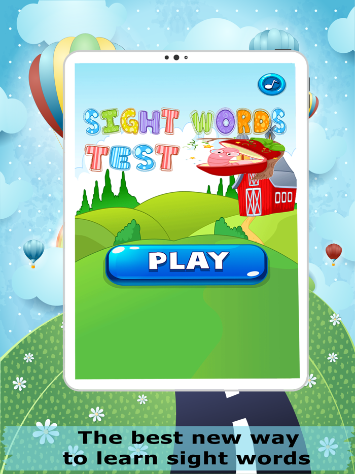 Beginning Sight Word List Test