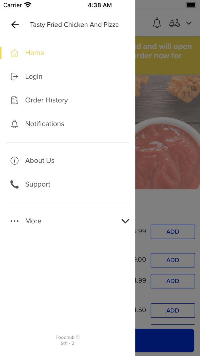 Tasty Fried Chicken And Pizza