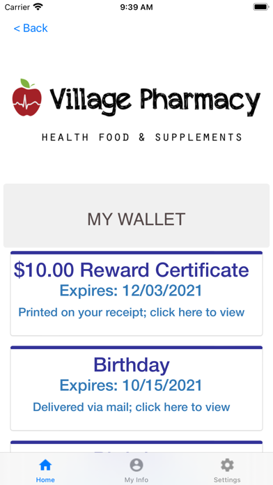 Village Pharmacy Rewards Screenshot