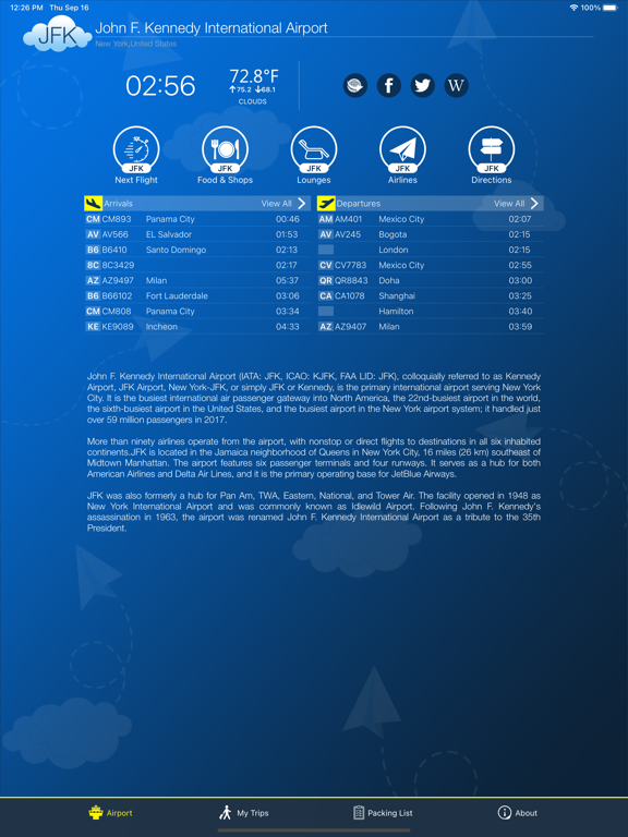 Screenshot #4 pour Kennedy Airport Info + Radar