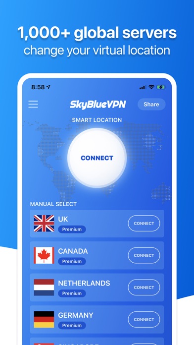 Screenshot #3 pour SkyBlueVPN: VPN Fast & Secure