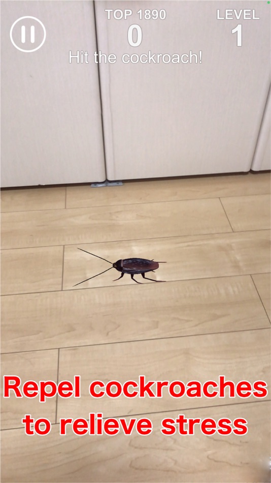 #1. AR Cockroach on the run (iOS) 由: mieko kamiya