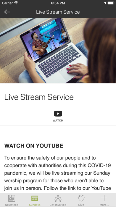 Faith Cov Church Screenshot