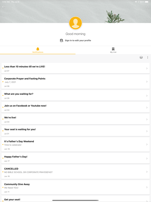 Impact One Church iPad screenshot 3 - Lifestyle app