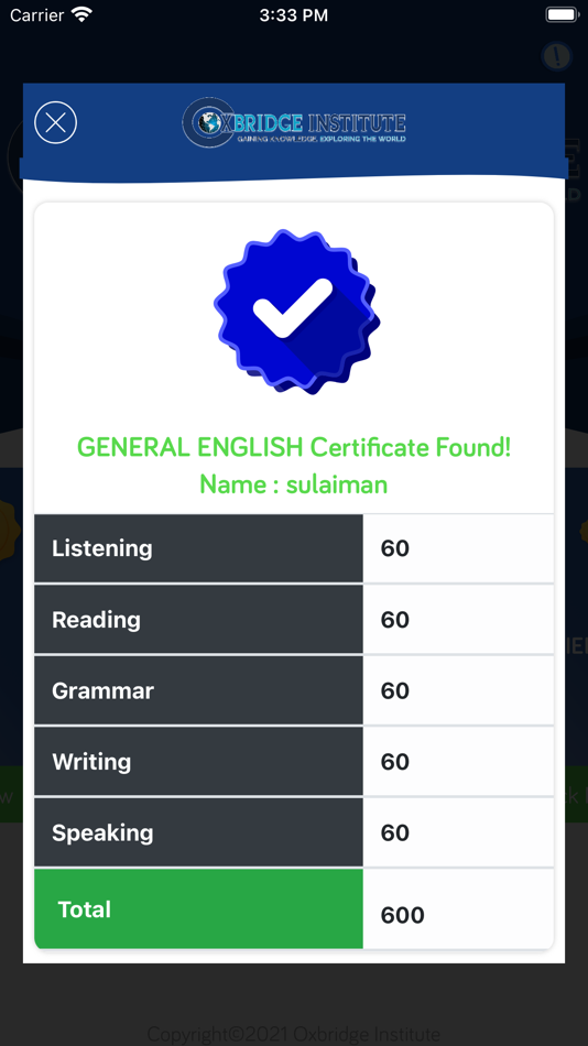 #5. Oxbridge Institute Certificate (iOS) 由: Oxbridge Technology
