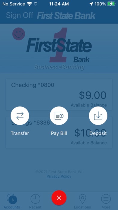 First State Business eBanking Screenshot