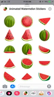 animated watermelon stickers iphone screenshot 1