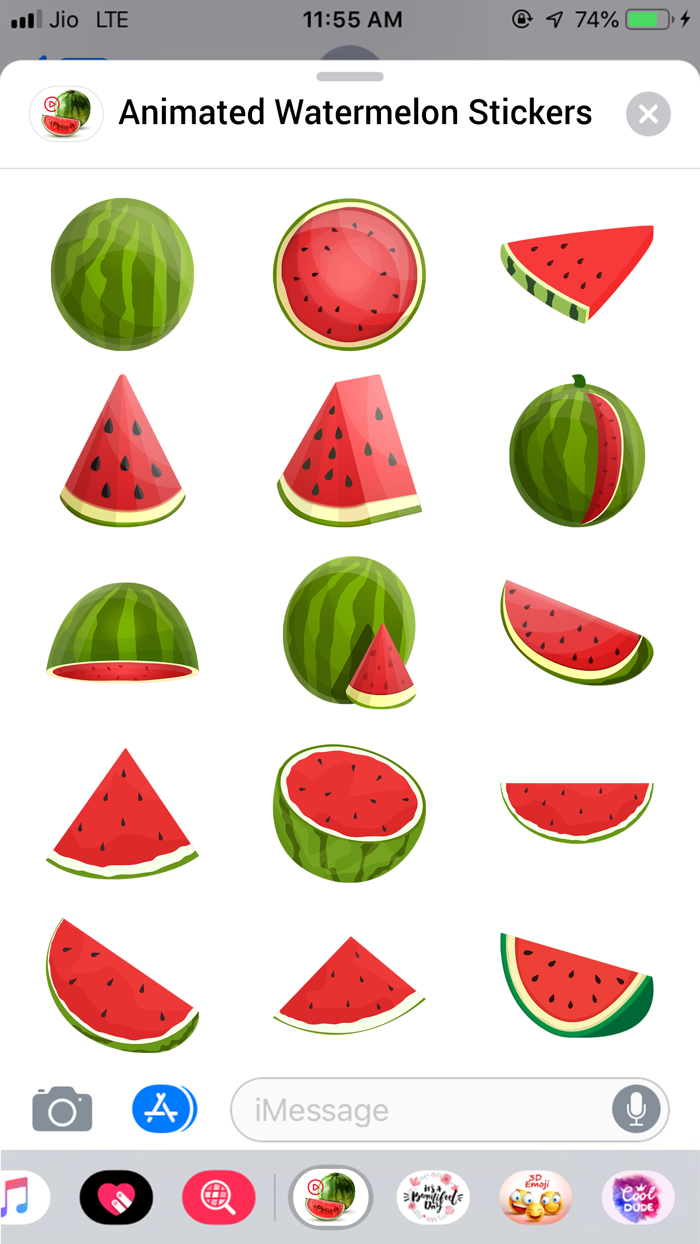 Animated Watermelon Stickers