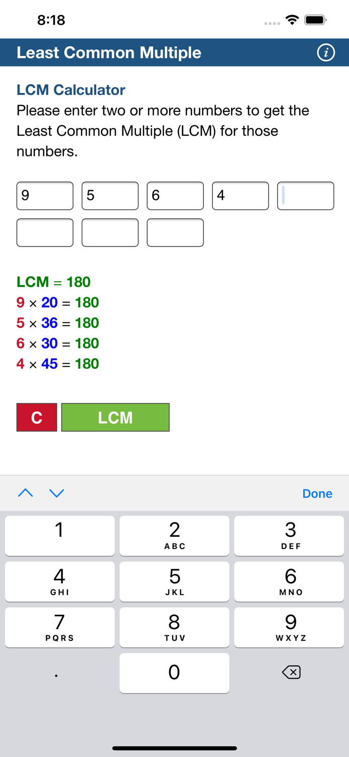 Least Common Multiple LCM