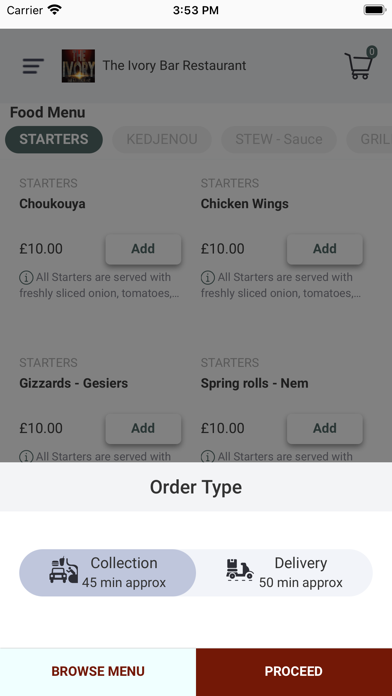 The Ivory Bar Restaurant Screenshot