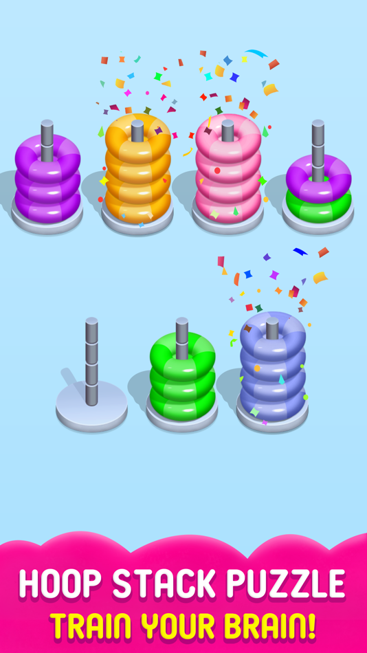 #2. Color Hoop Stack - Sort ring (iOS) Podle: Mrudul Babariya