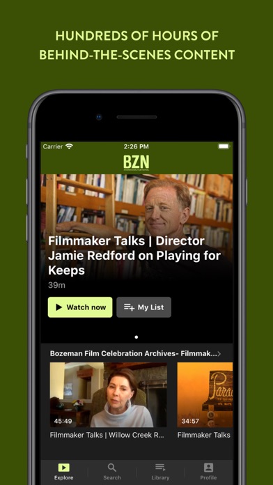 Bozeman Film Festival Screenshot