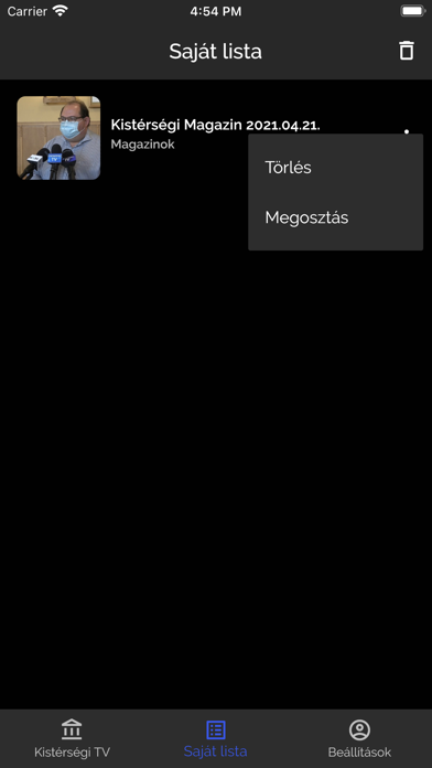 Kistérségi TV Screenshot