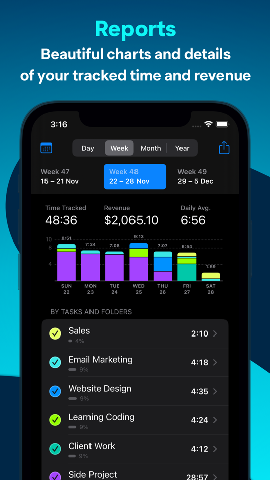 #3. Timemator: Time Tracking (iOS) 由: Catforce Studio