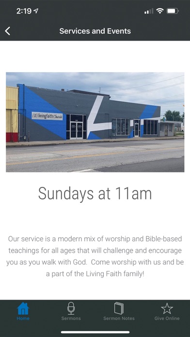 Living Faith Church Screenshot