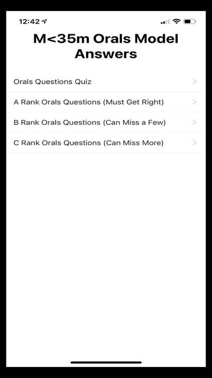 Master Under 35m Orals App