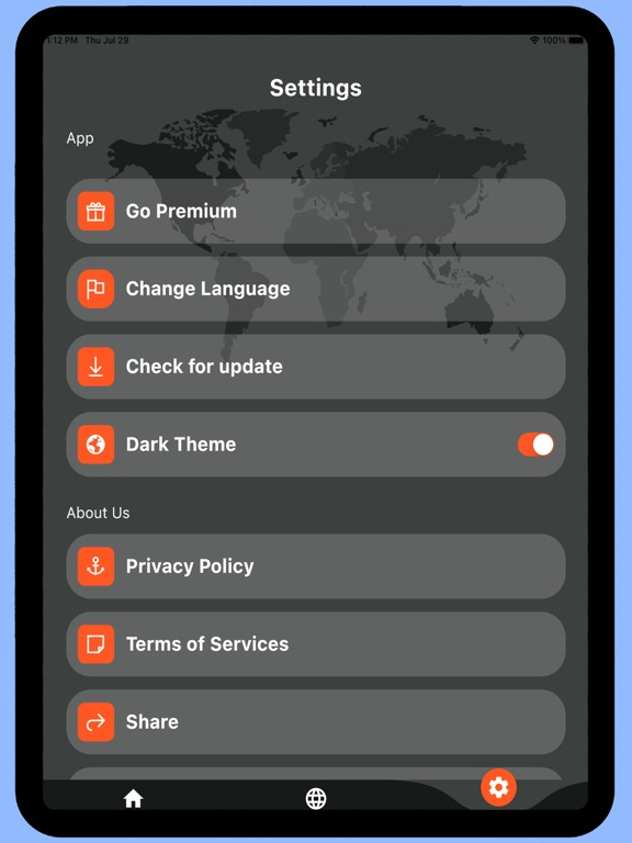 Speed VPN and Private Browser iPad screenshot 3 - Productivity app