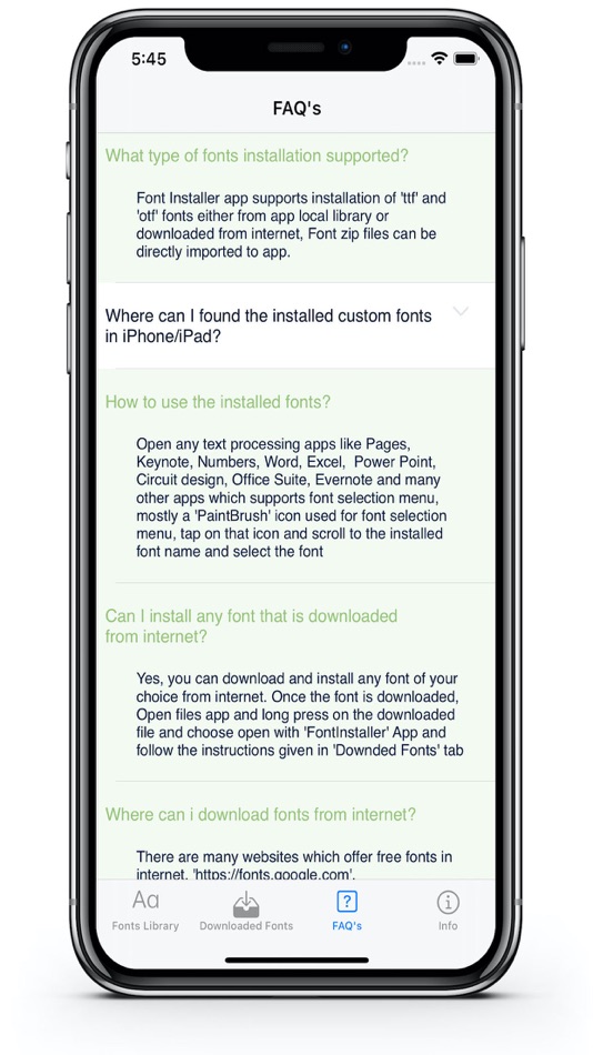 #4. FontInstaller Install any font (iOS) 由: SOWJANYA ALLA