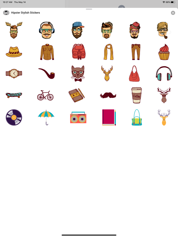 Screenshot #1 for Hipster Stylish  Stickers