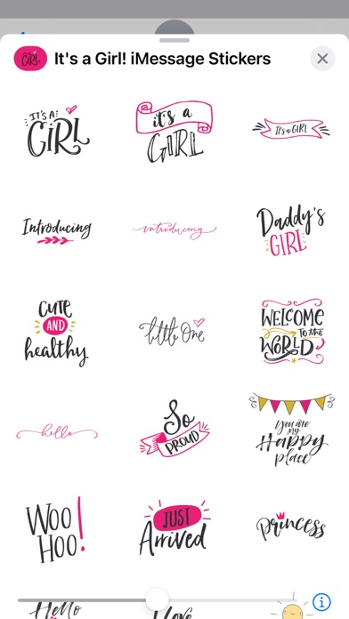 It's a Girl! iMessage Stickers screenshot 3