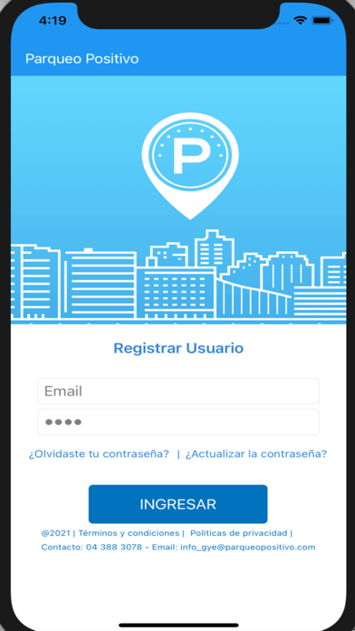 Parqueo Positivo Screenshot