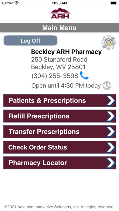 ARH Pharmacy Screenshot