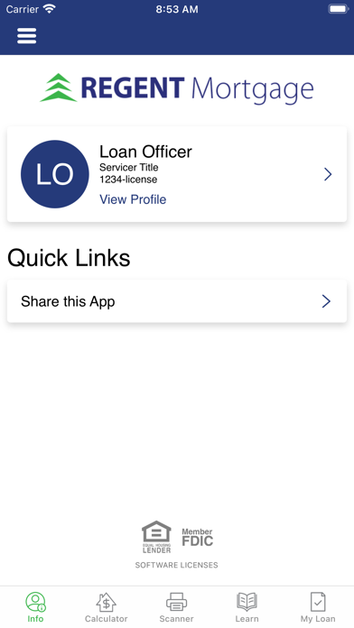 Regent Mortgage Screenshot