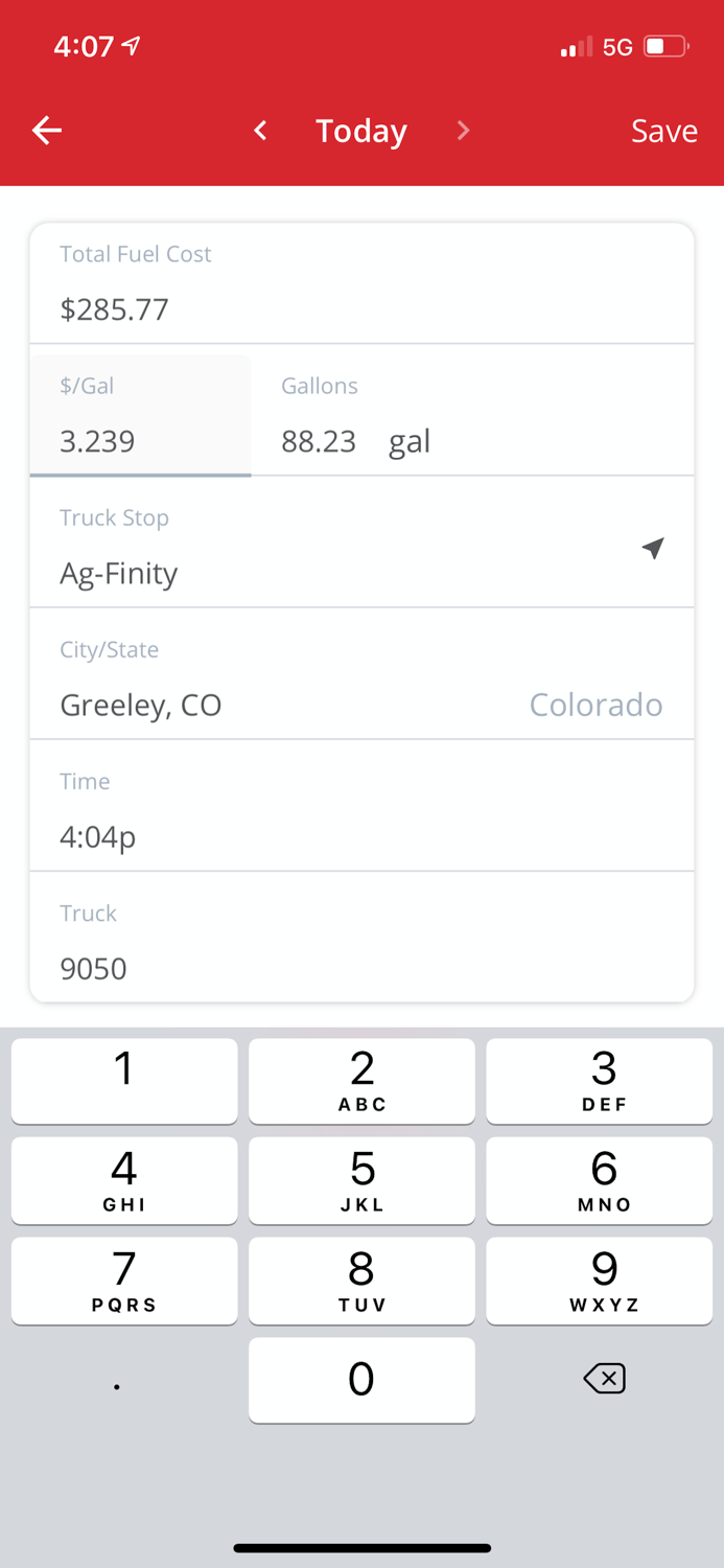 eFleet Mobile Trips and Fuel
