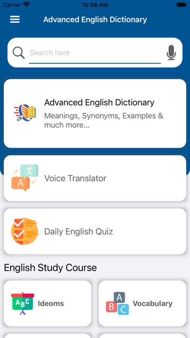 Advance English Dictionary Screenshot