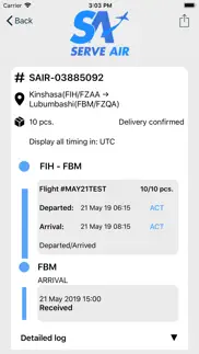 serve air cargo tracking iphone screenshot 2