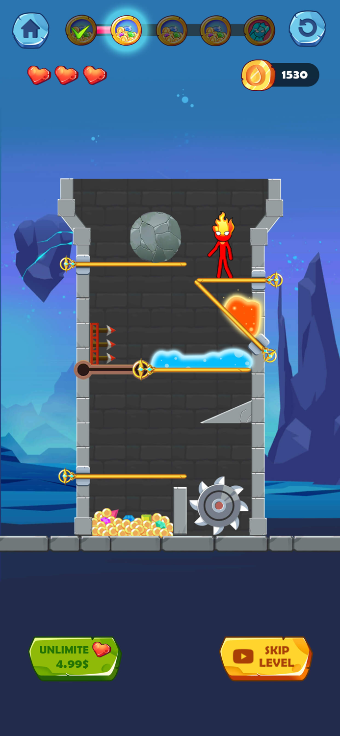 Fire and Water  Hero rescue