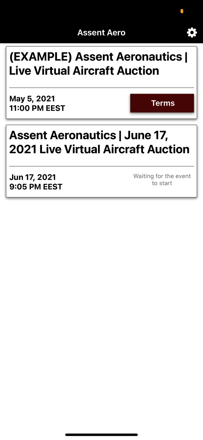 Assent Aero Live Bidding