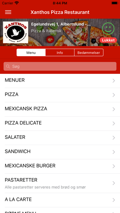 Xanthos Pizza Restaurant Screenshot