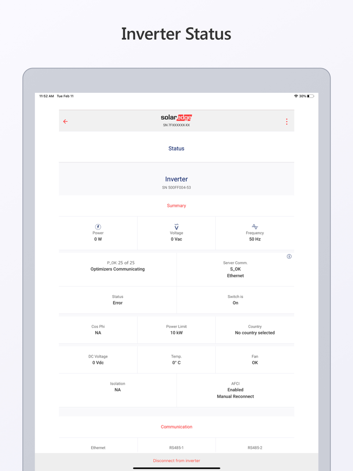 SolarEdge Inverter SetApp