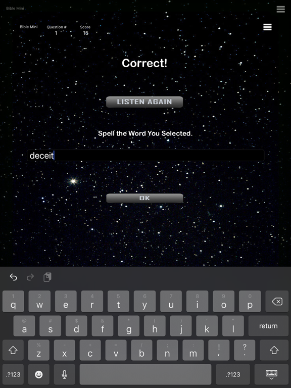 Screenshot #5 pour Bible Spelling With Comet Mini