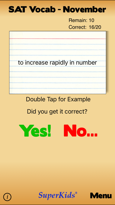 SAT Vocabulary Screenshot