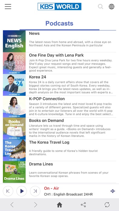 KBS WORLD Mobile Screenshot