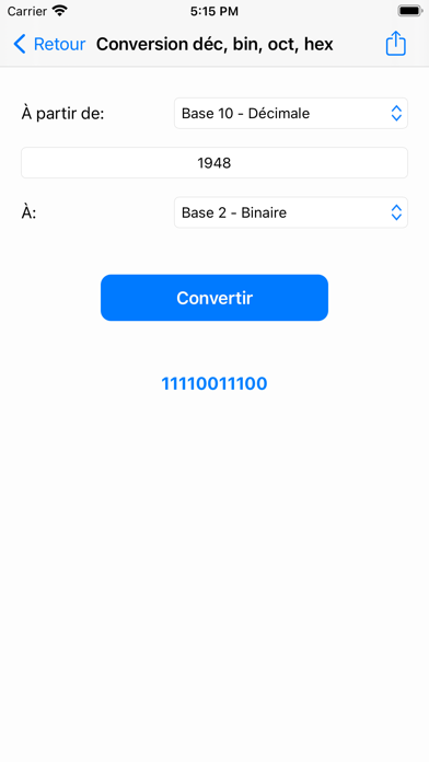 Screenshot #2 pour Calculs Informatiques