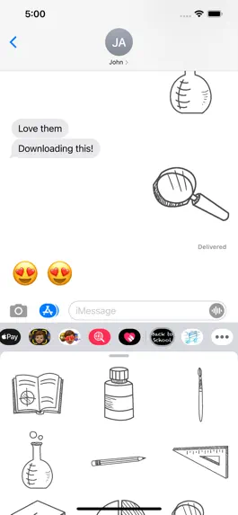 Game screenshot Back to School Stickers - BTS apk