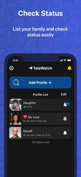 Game screenshot TeleWatch tracker for Telegram hack