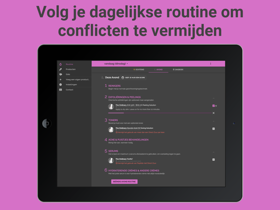 Skincare Routine iPad app afbeelding 4