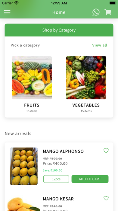 Green Valley - Online Grocery Screenshot
