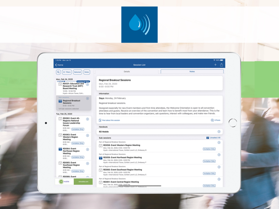 NACWA Events iPad screenshot 1 - Productivity app